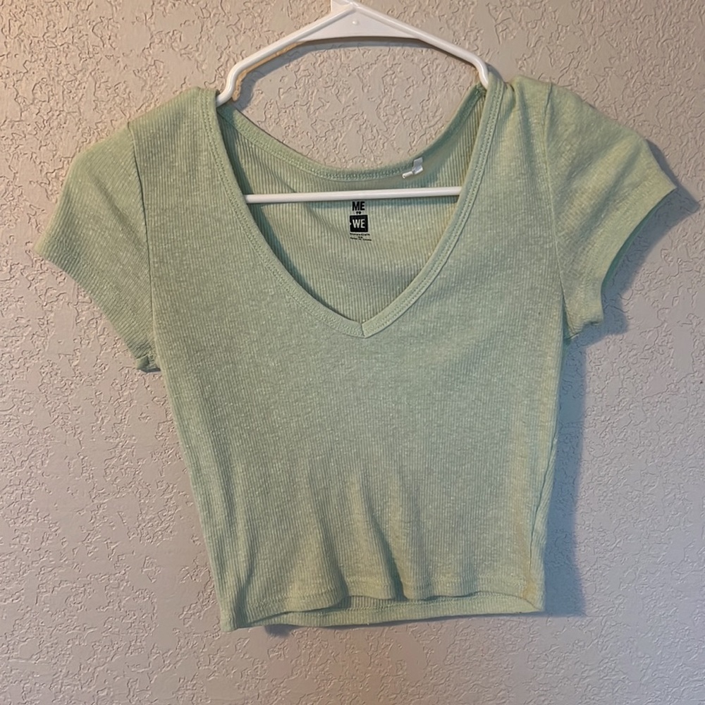 Green Crop Top